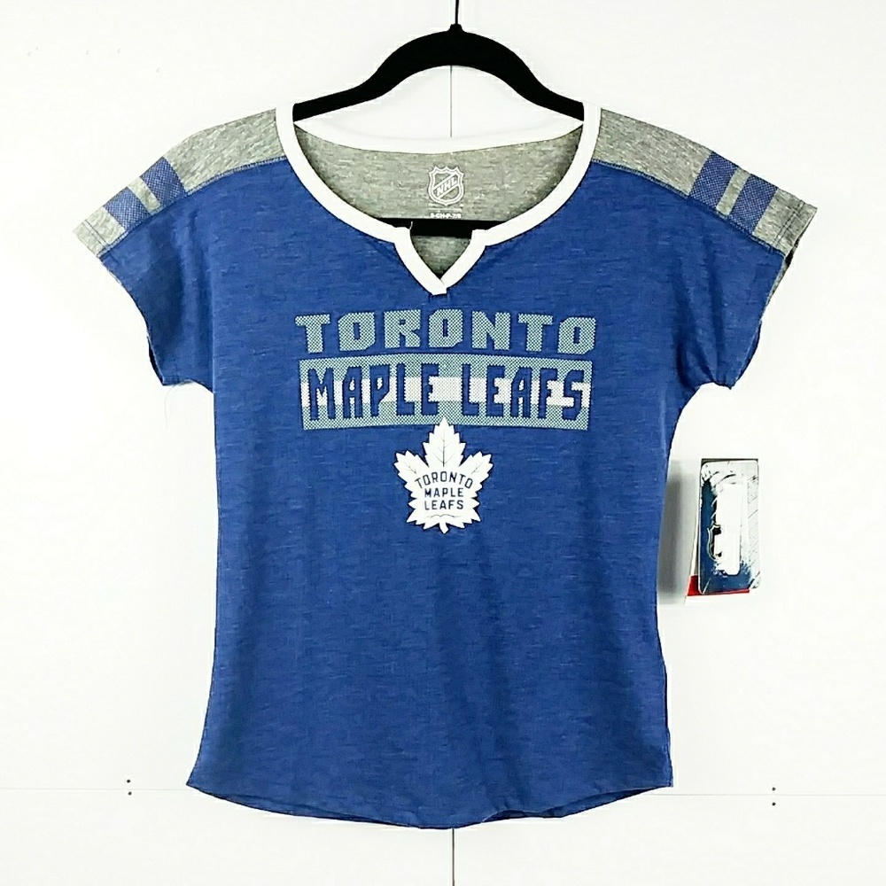 NWT NHL Toronto Maple Leafs Girls Top S 7-8